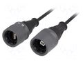 Cable; USB 2.0; USB A socket,USB B socket; 5m; IP66,IP68,IP69K BULGIN PXP6041/AB/5M00
