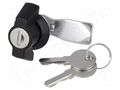Lock; zinc and aluminium alloy; 18mm; black finish; Kit: key x2 RST ROZTOCZE 2.PM18.002-18