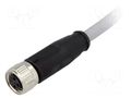 Connector: M8; female; PIN: 3; straight; with lead; plug; 5m; PVC HARTING 21348100380050