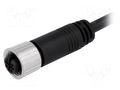 Connector: M12; plug; female; PIN: 4; straight; 4A; 250V; IP68,IP69K AMPHENOL LTW 12-04AFFM-SL7A01
