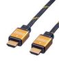 CABLE, HDMI PLUG-HDMI PLUG, BLK/GOLD, 5M 11.04.5565