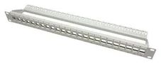 PATCH PANEL, RJ45, KEYSTONE, 24PORT, GRY 26.11.0356