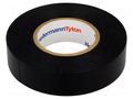 Tape: electrical insulating; W: 19mm; L: 20m; Thk: 0.18mm; black HELLERMANNTYTON HTAPE-FLEX-19BK