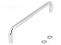 Holder; steel,chromium plated steel; chromium plated; H: 43mm ELESA+GANTER GN425-10-180-CR