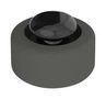 FEET, ROUND, TPE, RIVET, BLACK, PK40 FF-008-P4X6B