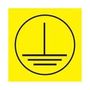 ELEC SAFETY SIGN, 13X13MM, BLK/YEL, PK10 PESC-H-EC