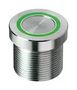 VANDAL RESISTANT SW, SPST, 0.2A, 6V, GRN PBAR9AFB000A0GX