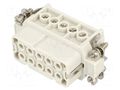 Connector: HDC; contact insert; female; GWconnect; PIN: 10; 16A MOLEX MX-93601-0137