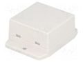 Enclosure: multipurpose; X: 50.4mm; Y: 50mm; Z: 27mm; ABS; white GAINTA NUB505027WH