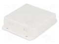 Enclosure: multipurpose; X: 80.6mm; Y: 80mm; Z: 23.5mm; ABS; white GAINTA NUB808023WH