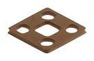 FLAT GASKET, EPDM, RECTANGULAR CONN GSSNA 300-6