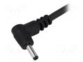 Cable; 2x1mm2; wires,DC 5,5/1,7 plug; angled; black; 1.5m BQ CABLE DC.CAB.1811.0150