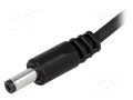 Cable; 2x1mm2; wires,DC 4,8/1,7 plug; straight; black; 1.5m BQ CABLE DC.CAB.1410.0150