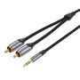 Cable Audio 2xRCA to 3.5mm Vention BCNBH 2m (grey), Vention BCNBH