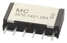 REED RELAY, DPDT, 0.5A, 200VDC, MINI SIP MC3570-1421-054
