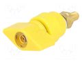 Laboratory clamp; yellow; 1kVDC; 63A; brass; polycarbonate SCHÜTZINGER POL631-GE