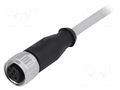Connector: M12; plug; female; PIN: 4; straight; cables; 5m HARTING 21348500484050