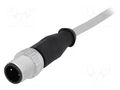 Connector: M12; plug; male; PIN: 3; straight; cables; 2m HARTING 21348400383020