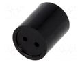 Spacer sleeve; LED; Øout: 7.5mm; ØLED: 5mm; L: 7mm; black MENTOR MR-2819.5070