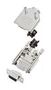 HD-D SUB CONNECTOR, RCPT, 15POS, SOLDER L17DTPK-M-09+L77HDE15S