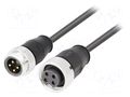 Cable: for sensors/automation; PIN: 4; plug; 1.5m HARTING 21349697496015
