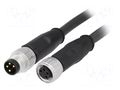 Cable: for sensors/automation; M8; PIN: 4; straight; 5m; plug HARTING 21348081489050