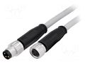 Cable: for sensors/automation; PIN: 3; 7.5m; plug; PVC HARTING 21348081380075