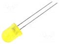 LED; yellow; 8mm; 20÷70mcd; 60°; Front: convex; 2.1÷2.5VDC KINGBRIGHT ELECTRONIC L-793YD