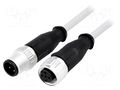 Cable: for sensors/automation; plug; PIN: 4; M12 male,M12 female HARTING 21348485484005