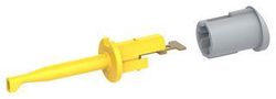 TEST PROBE CONN, HOOK, 6A, 70V, YELLOW 72-14332