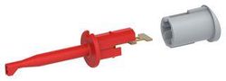 TEST PROBE CONN, HOOK, 6A, 70V, RED 72-14338