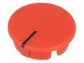 Cap; ABS; red; push-in; Pointer: black; round OKW A4113102