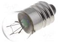 Filament lamp: miniature; E10; 12VDC; 100mA; Bulb: spherical; 1.2W BRIGHTMASTER LAMP-EK/12/100