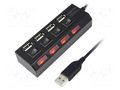 Hub USB; USB A socket x4,USB A plug; USB 2.0; PnP; 480Mbps LOGILINK UA0128