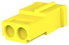 PLUG HOUSING, 2POS, NYLON 6.6, YELLOW 1-480318-4