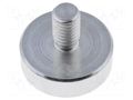 Magnet: permanent; neodymium; 140N; Ø: 20mm; H: 6mm; steel; steel ELESA+GANTER GN50.3-ND-20-M6