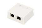 Extralink | Wall mount outlet | 2x RJ45 KAT5E STP, EXTRALINK EX.9649 5902560369649