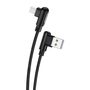 Foneng X70 Angled USB to Micro USB Cable, 3A, 1m (Black), Foneng X70 Micro