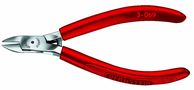 Mini side cutters, 115 mm, with narrow rounded head, without side face, transparent insulation 3-069-2