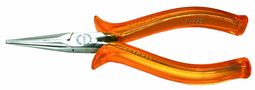 Snipe nose pliers, 130 mm, oval-pointed, BERNSTEINIT insulation 3-225-1