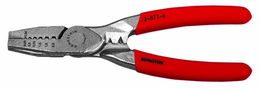Pressing pliers for multicore cable end, 155 mm, 0,25 - 2,5 mm2, red insulation 3-871-6