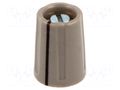 Knob; with pointer; ABS; Øshaft: 4mm; Ø10.5x14mm; grey; A2610 OKW A2610048