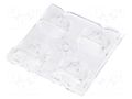 LED lens; square; transparent; LED CREE,LED TOSHIBA; H: 7mm LEDIL C14165