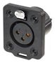 CHASSIS CONNECTOR FEMALE 3POLE TOP NC3FDX-TOP