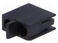 LED housing; 3mm; polyamide; angular; black; UL94V-2; H: 10mm FIX&FASTEN FIX-LED-305