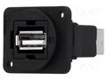 Adapter; USB A socket,USB B socket; FT; USB 2.0; plastic; 19x24mm CLIFF CP30209NX