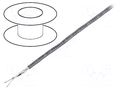 Wire; 1x2x22AWG; stranded; Cu; shielded,Al-PET foil; chrome; 152m BELDEN 8761.00U152