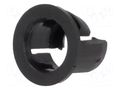 LED holder; 5mm; one-piece; black; UL94V-2; L: 6.3mm; polyamide FIX&FASTEN FIX-LED5-11