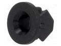 LED holder; 3mm; one-piece; black; UL94V-2; L: 6.5mm; polyamide FIX&FASTEN FIX-LED3-19