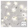 LED Christmas chain silver – stars, 1.9 m, 2x AA, indoor, warm white, timer, EMOS DCGW07 8592920111307
